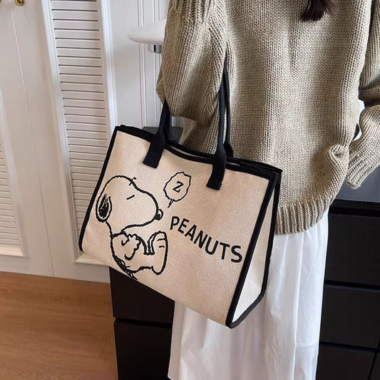 Women's Snoopy Large Capacity Fashionable Cartoon Shopping Bags