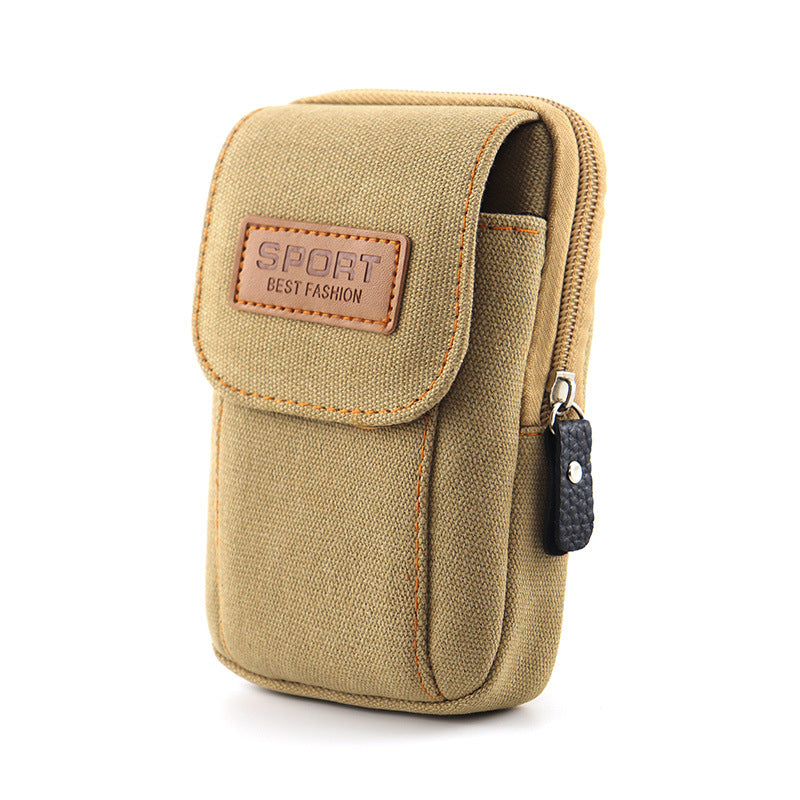 Men's Comfortable Mobile Cell Canvas Pannier Phone Bags