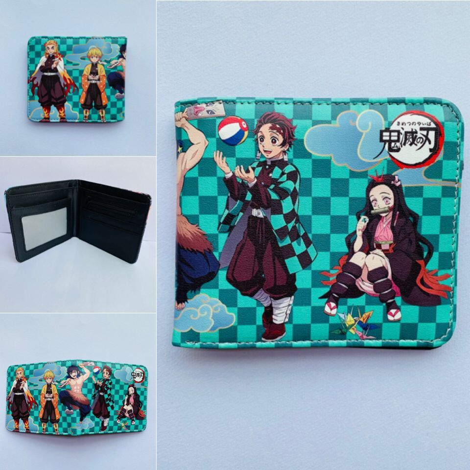 Anime Peripheral Ghost Blade Extinction Cartoon Printed Character Ladies Wallets