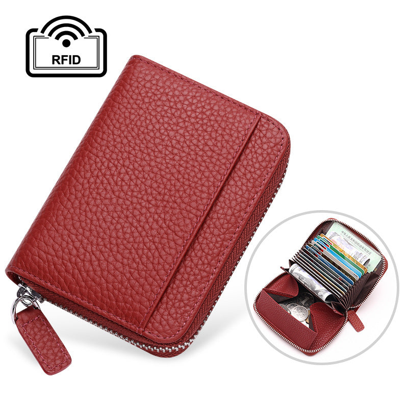 Women's Genuine Leather Style Expanding Passport Ladies Wallets