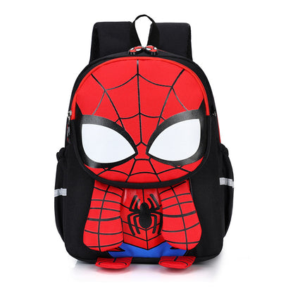 Children's Cute Super Boy Portable Burden Alleviation Kindergarten School Bags