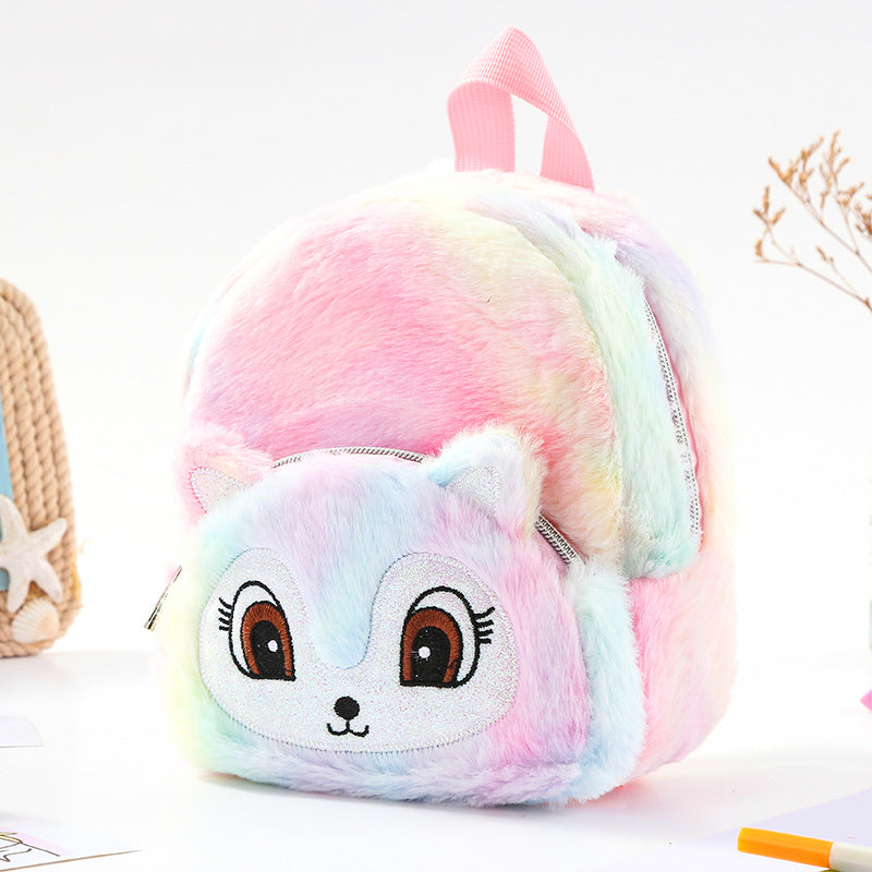 Sacs d'école pour élèves du primaire en peluche licorne pour adolescents et loisirs