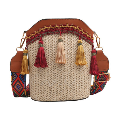 Women's Ethnic Style Woven Fashion High Texture Crossbody Bags