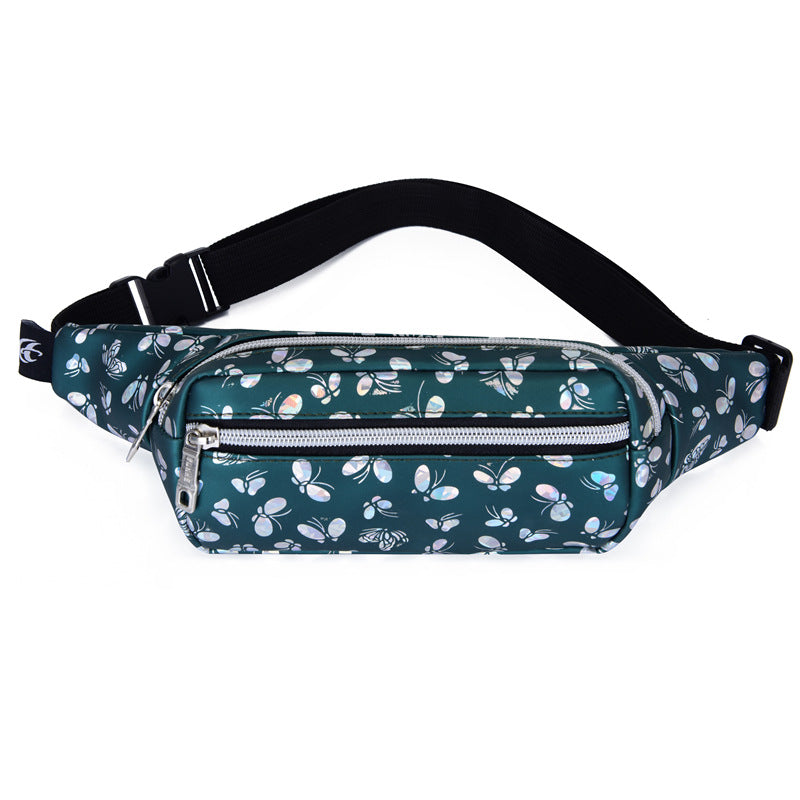 Women's Leisure Cell Storage Trendy Colored Flowers Waist Packs