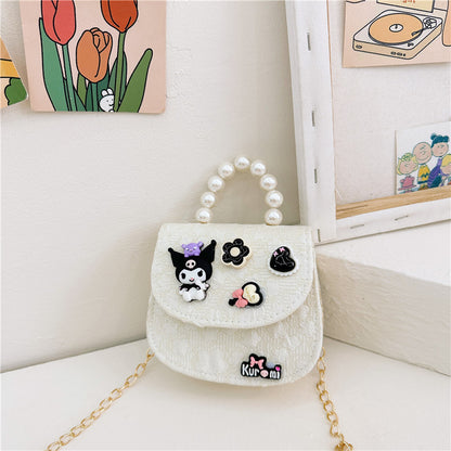 Children's Little Princess Clow Super Cute Pearl Children's Shoulder Bags