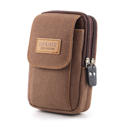 Men's Comfortable Mobile Cell Canvas Pannier Phone Bags