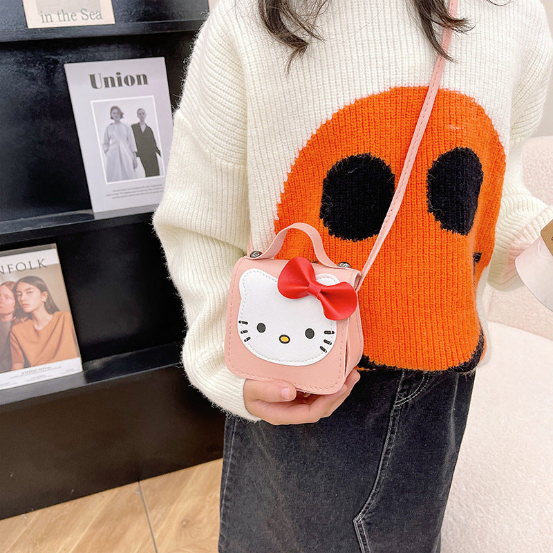 Nouveaux sacs d'accessoires pour enfants avec un joli nœud en forme de chat