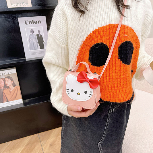 Nouveaux sacs d'accessoires pour enfants avec un joli nœud en forme de chat