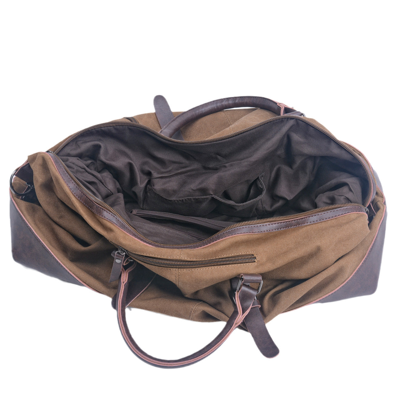 Sacs de voyage portables en toile pour hommes avec similicuir