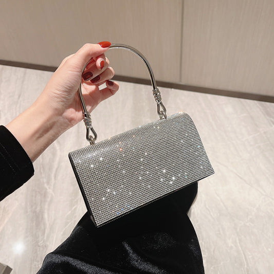 Sac fourre-tout en strass, sac à bandoulière pour robe de banquet de princesse, petit et brillant