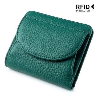 Women's Mini And Simple Style Folding Genuine Ladies Wallets