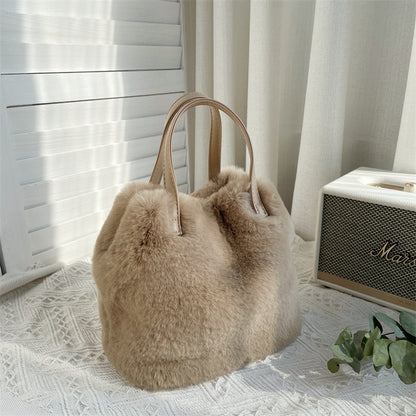 Practical Fashion Faux Fur Rabbit Plush Handbags