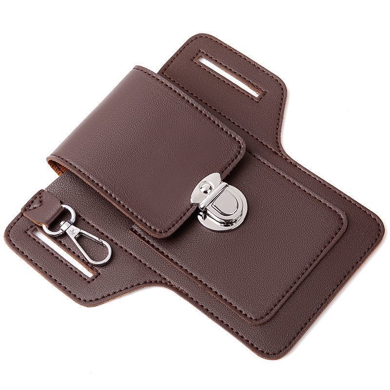 Men's No Mobile Leather Wrist Hanging Phone Bags