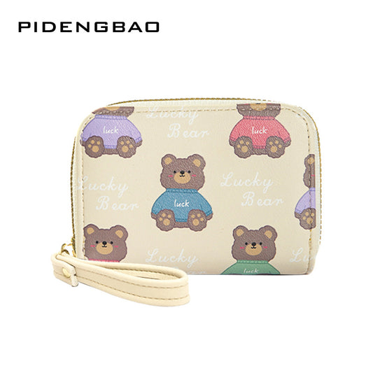 Cartoon Bear Expanding Bank Credit Multiple Card Holder