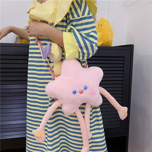 Sacs à bandoulière en peluche extensible créatifs pour enfants, mignons et tendance pour femmes