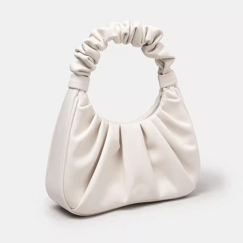 Women's Simple Texture French Pleated Cloud High Sense Handbags