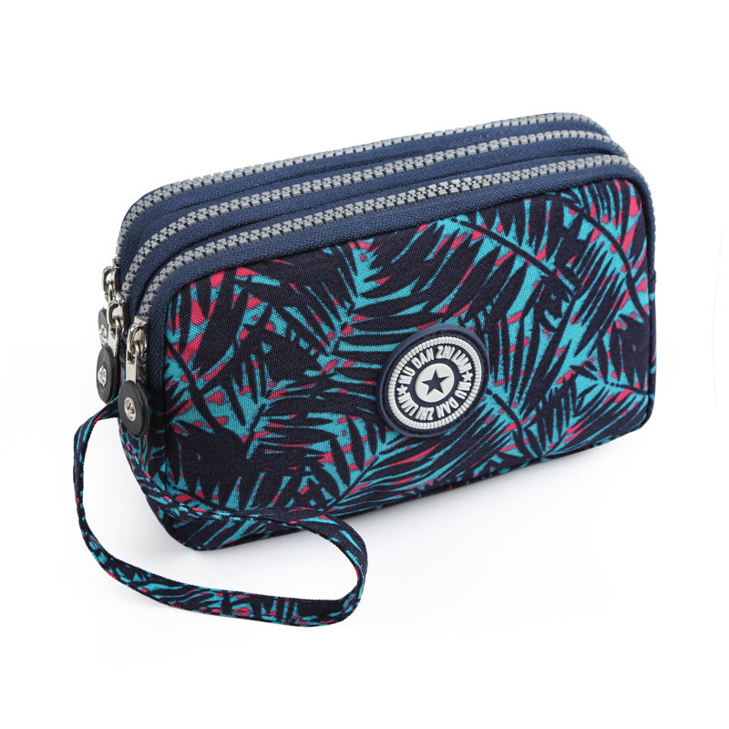 Women's Washed Denim Zipper Mobile Hand Portable Phone Bags