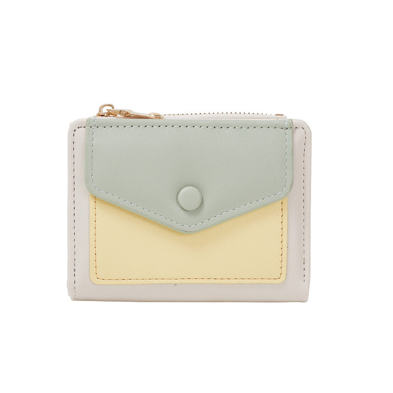 Women's Short Stitching Simple Cute Compact Buckle