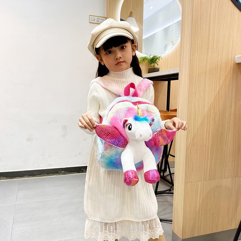 Beautiful Unicorn Plush Cute Cartoon Leisure Children's Backpacks