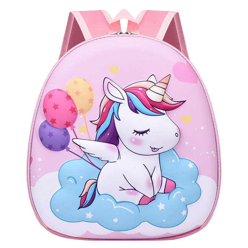 Sacs d'école maternelle à coque rigide pour enfants, motif licorne mignon, coquille d'œuf