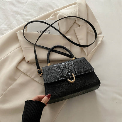 Women's French Niche Fashion Crocodile Pattern Portable Crossbody Bags