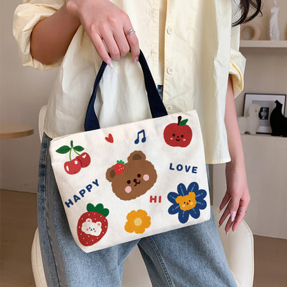 Canvas Female Cartoon Cabs Fashion Korean Handbags