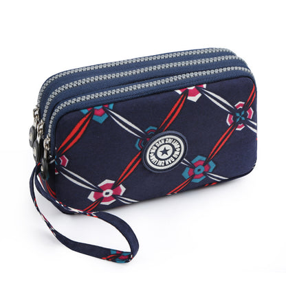 Women's Washed Denim Zipper Mobile Hand Portable Phone Bags