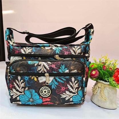 Women's Popular Flower Cloth Oxford Canvas Crossbody Bags