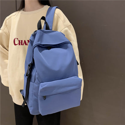 Women's Solid Color Fashion Nylon Female Korean Backpacks