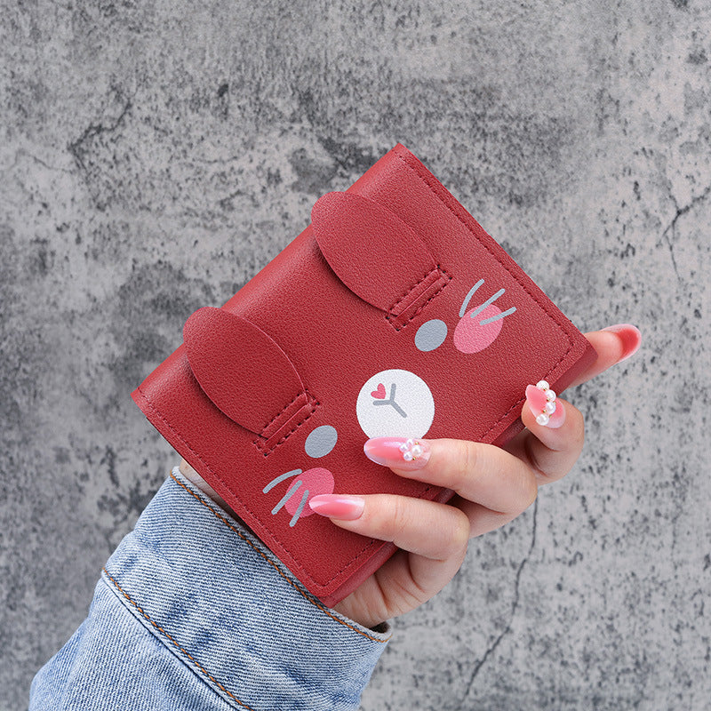 Women's Short Cartoon Cute Trifold Fashion Ladies Wallets