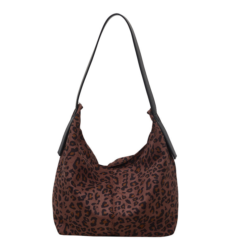 Women's Retro Trendy Large Capacity Fashion Leopard Shoulder Bags