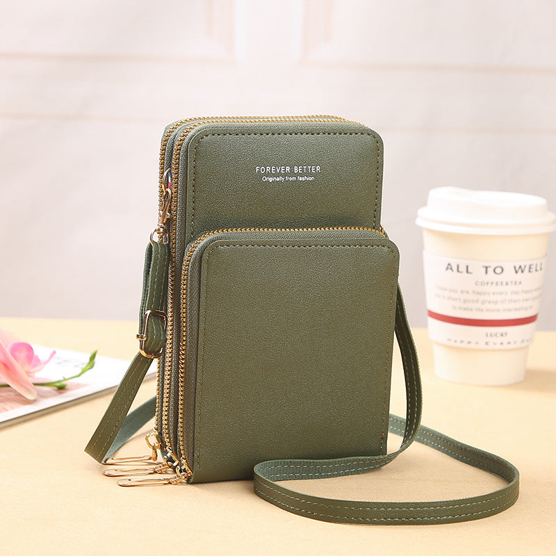 Women's Large Capacity Solid Color Fashion Simple Touch Phone Bags