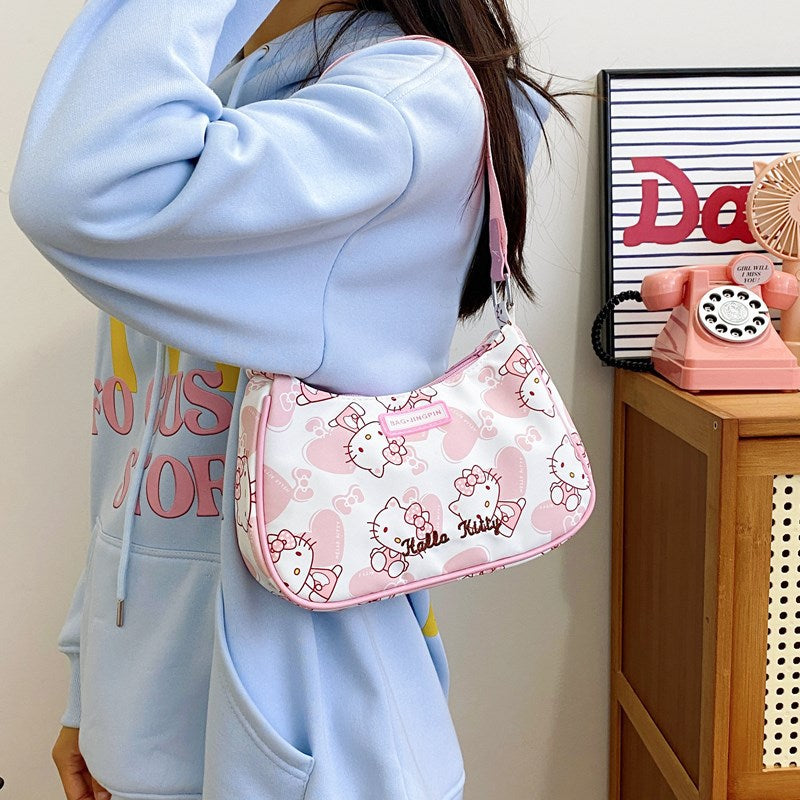 Cartoon Cat Lovely Underarm Niche Fashion Shoulder Bags