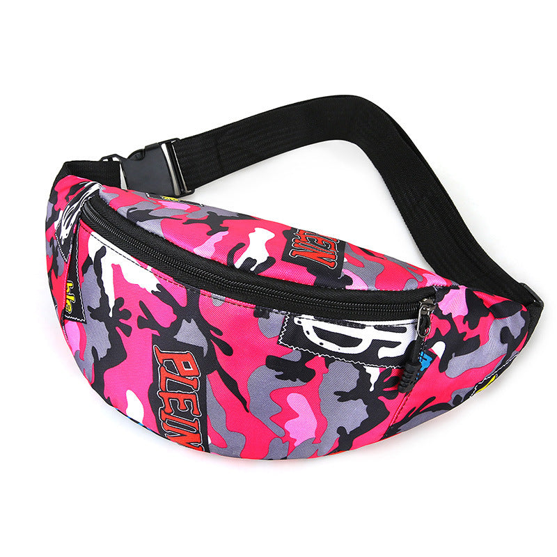 Men's Beautiful Printed Close-fitting Stall Goods Waist Packs