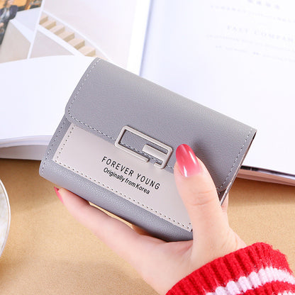 Women's Korean Short Three Fold Mini Female Ladies Wallets