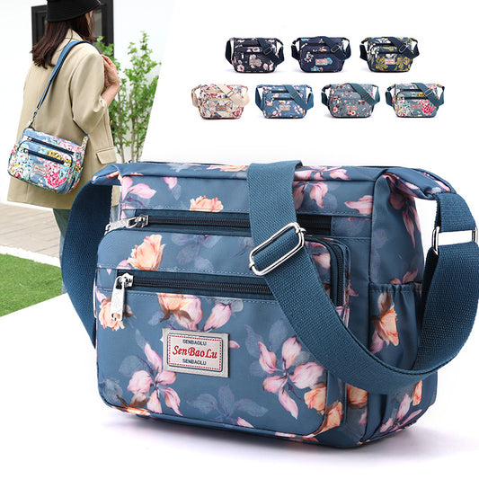 Women's Nylon Printed Mother Outdoors Commute Crossbody Bags