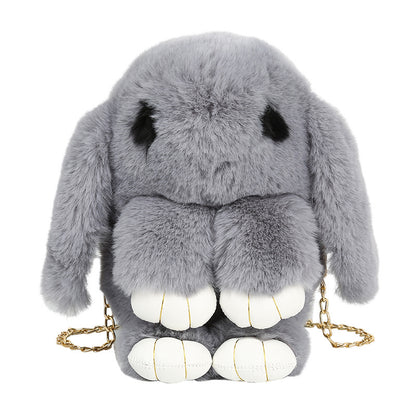 Rabbit Pattern Bunny Imitation Rex Plush Bags