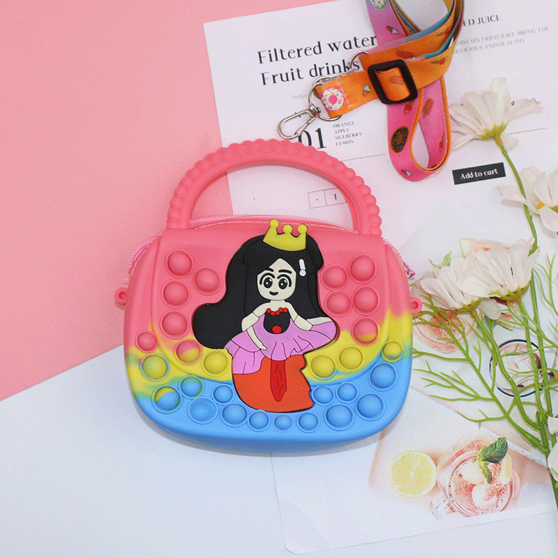 Killer Pioneer Cartoon Color Silicone Portable Children's Coin Purse