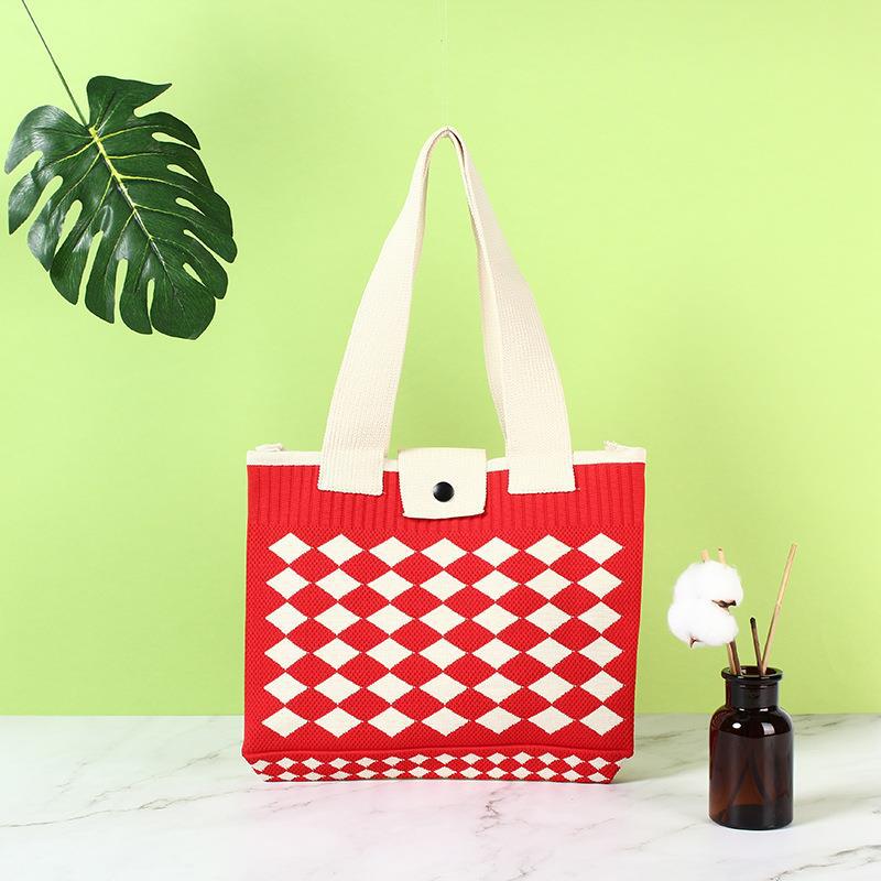 Large Capacity Woven Tote Storage For Handbags