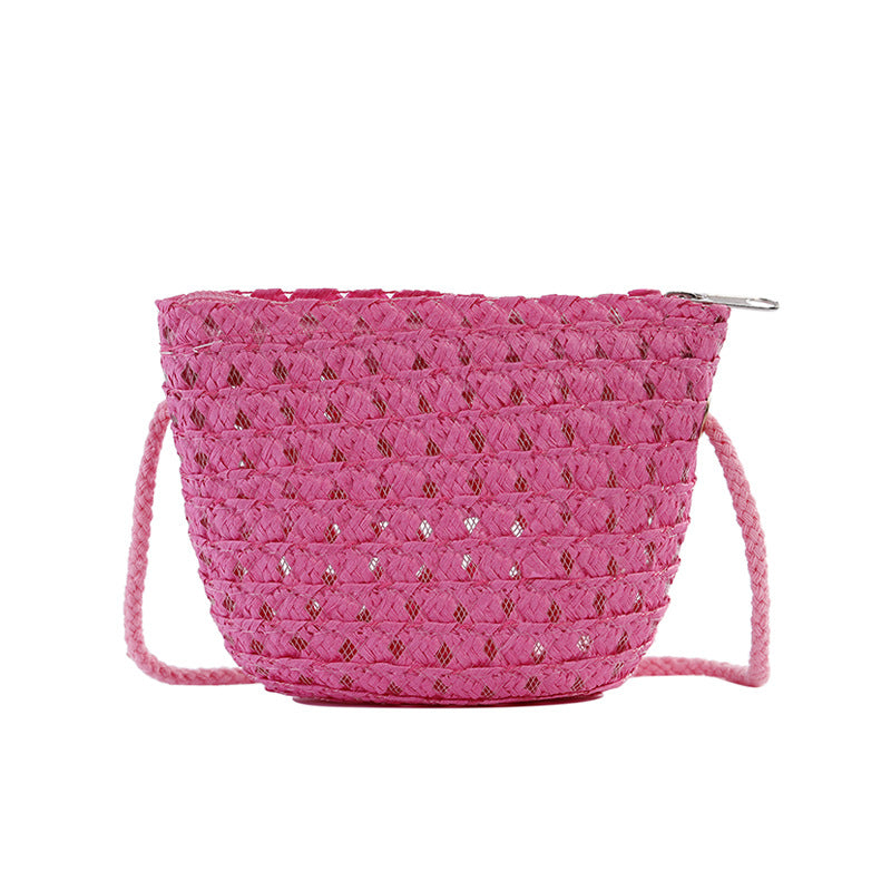 Women's & Children's & Small Summer Cute Mini Hollow Straw Woven Children's Coin Purse