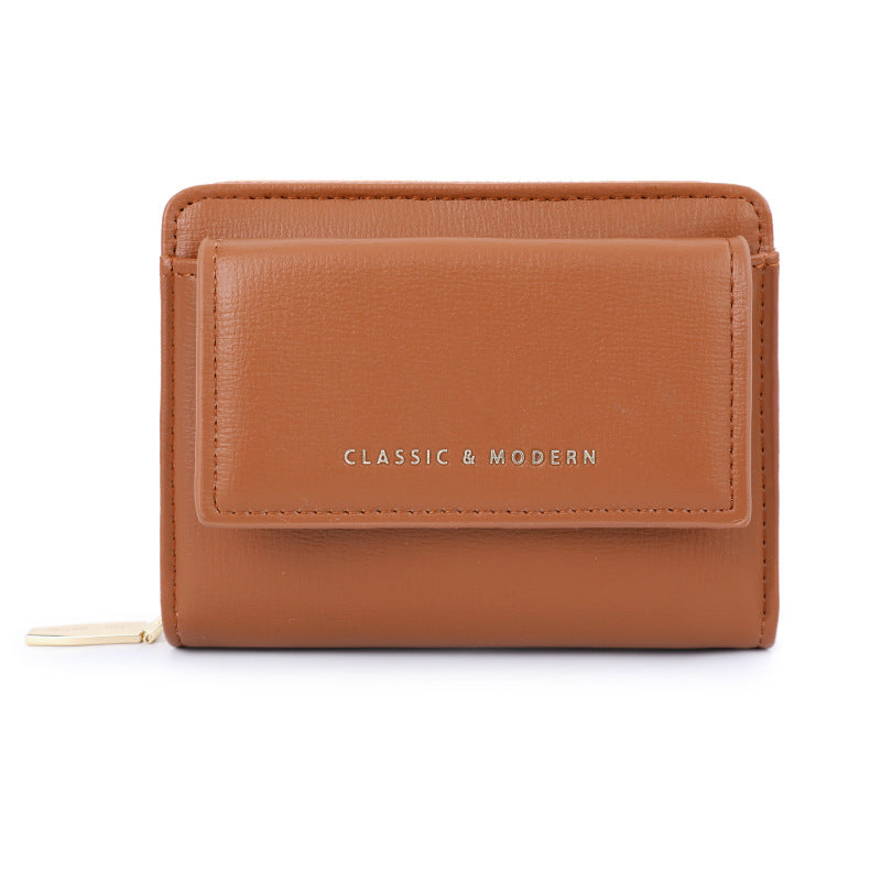 Women's Solid Color Simple Multiple Slots Korean Ladies Wallets