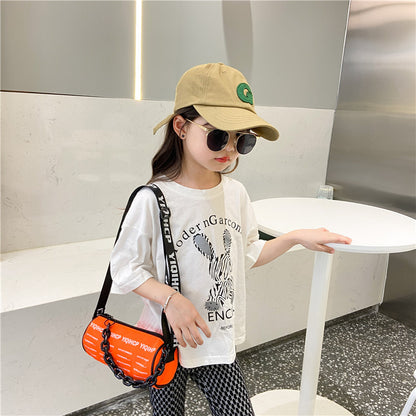 Children's Summer Candy Color Letter Printing Boys Children's Shoulder Bags