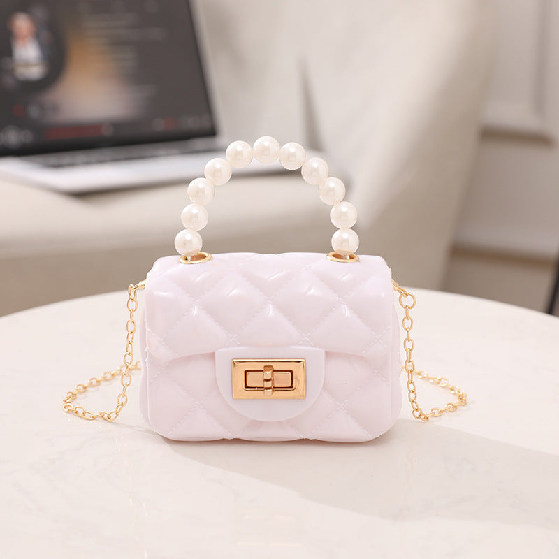 Elegant Jelly Cute Princess Style Pearl Crossbody Bags