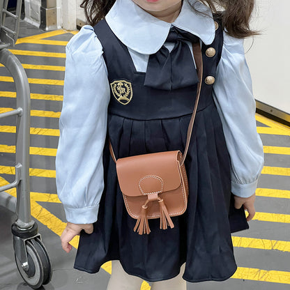 Sacs à bandoulière pour enfants de style coréen avec pompon pour tout-petits et princesse mignonne