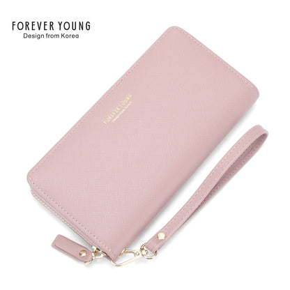 Women's Trendy Popular Long Zipper Clutch Ladies Wallets