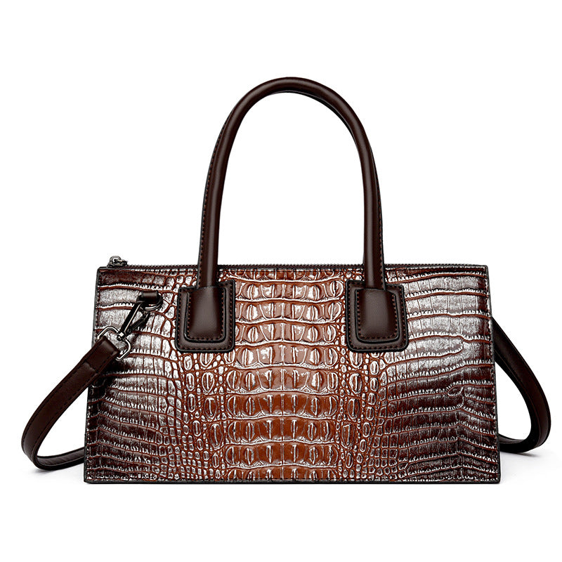 Women's Retro Style Fashion Trendy Crocodile Pattern Crossbody Bags