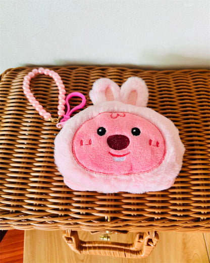 Bunny Beaver Plush Compact Mini Small Bags