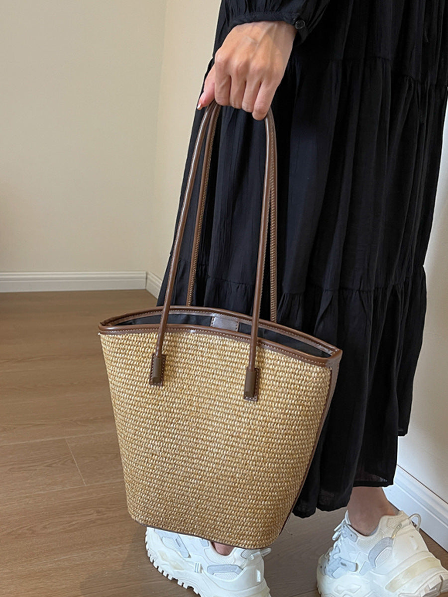 Sacs à bandoulière en paille pour femmes Summer Tide Circulation Beach