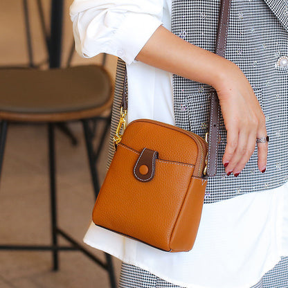 Petits sacs à bandoulière tendance en cuir véritable pour femme