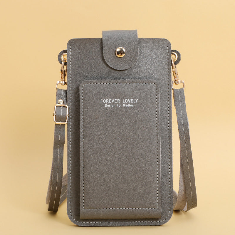 Women's Solid Color Fashion Simple Small License Phone Bags